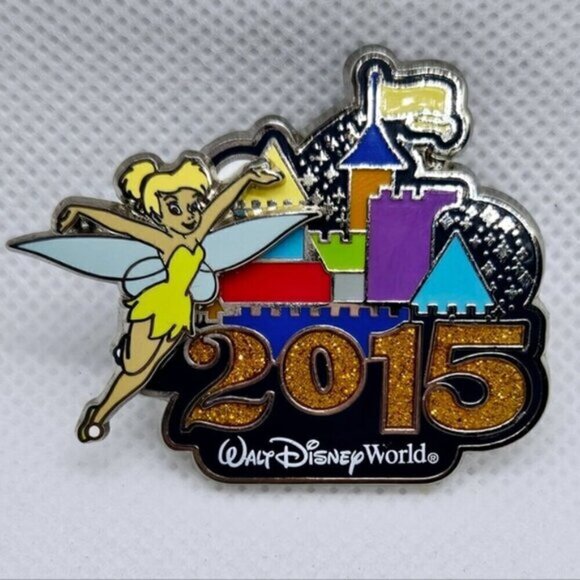 Disney Parks 2015 Disney World Collector's Pin Tinkerbell at Cinderella's Castle - Picture 3 of 5